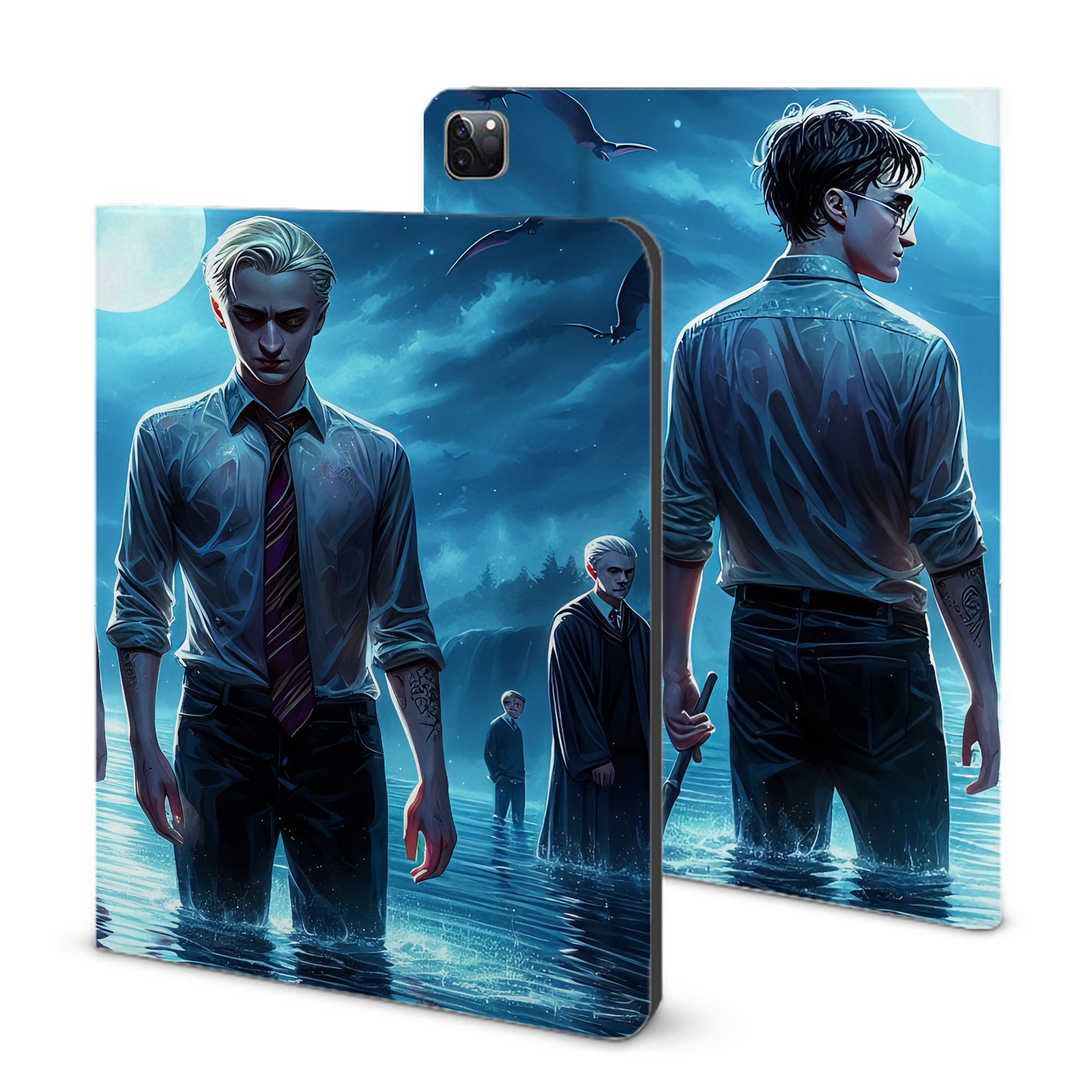 （画像用） Harry Potter ハリー・ポッターシリーズ IPad ケース ブック型 PUレザー TPU 耐衝撃 軽量 薄型 ペン収納なし 全面保護 IPad 各モデル対応